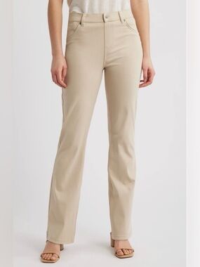 Hue ‘White Pepper’ Baby Bootcut Denim Leggings